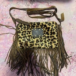 Repurposed Louis Fringe Leopard Bag